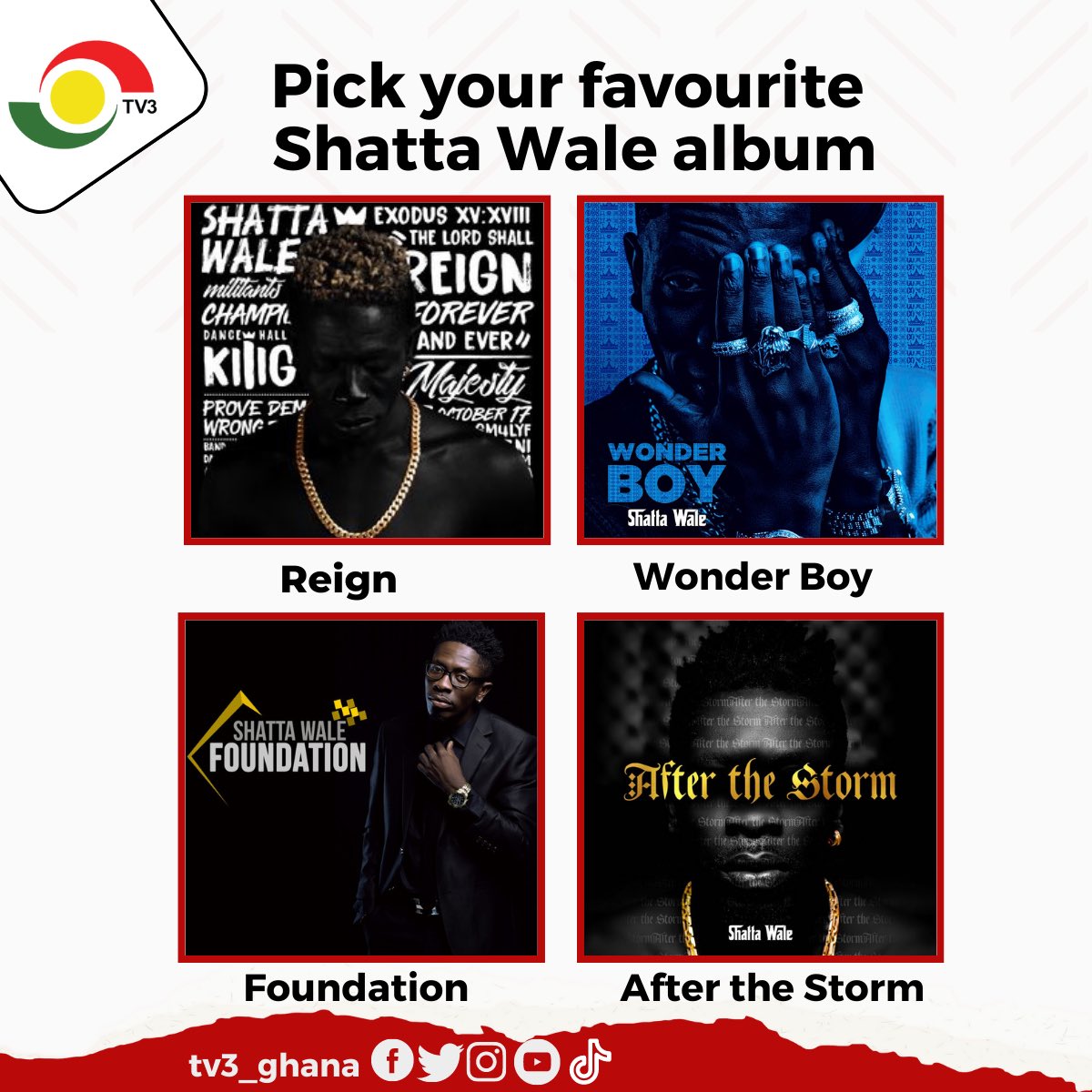 tv3_ghana's tweet photo. SM fans 👐🏾, what’s your favorite album?
Let’s gooooo !

#TV3GH https://t.co/lre4DKssw8