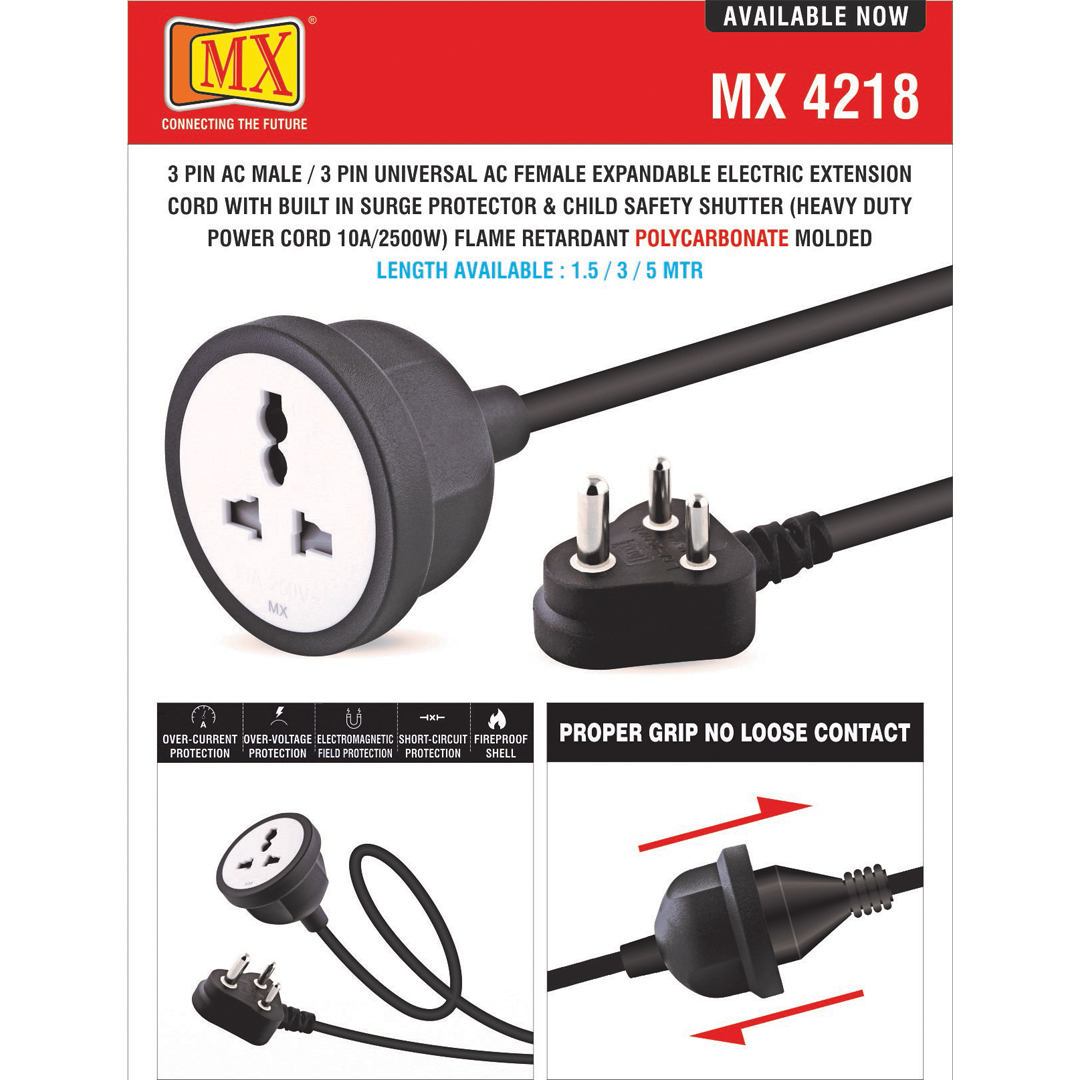 mx_electronics's tweet image. MX introduce Single Outlet Extension Board with Surge Protection &amp;amp; Child Safety Shutter with Heavy Duty Heavy Duty Power Cord.
Buy link : bit.ly/3YUF3ZL

#mxmdrtechnologies #makeinindia #electronicslovers #surgeprotector #extensionboard #bestquality #electronicsmumbai