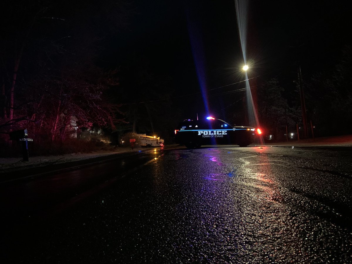 As you’re waking up this morning, Town of Evans Police Department and multiple fire companies within the town are out with trees and wires down. Please use caution if you have to be on the road this morning. Roads are slick and Town of Evans Highway Dept. is out tending to roads.