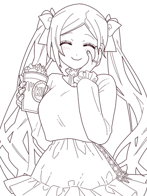 #イオリの塗り絵
フラッペうま〜なイオリン 