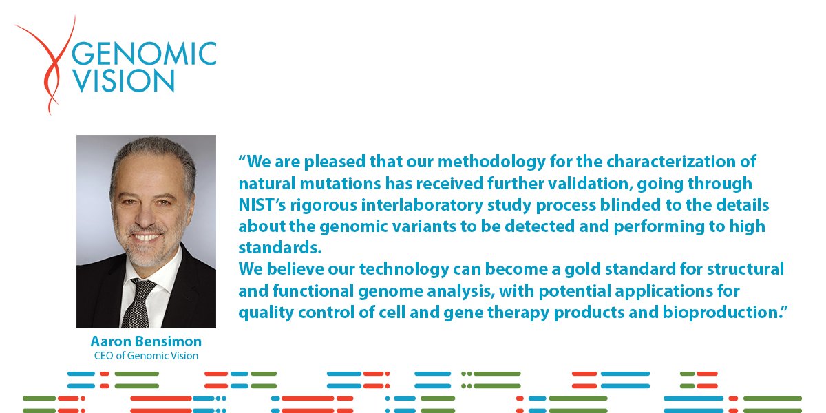 Our DNA combing technology has been evaluated by the US <a href="/NIST/">National Institute of Standards and Technology</a> during a reference standard validation protocol. 
Read the full release here: genomicvision.com/wp-content/upl…