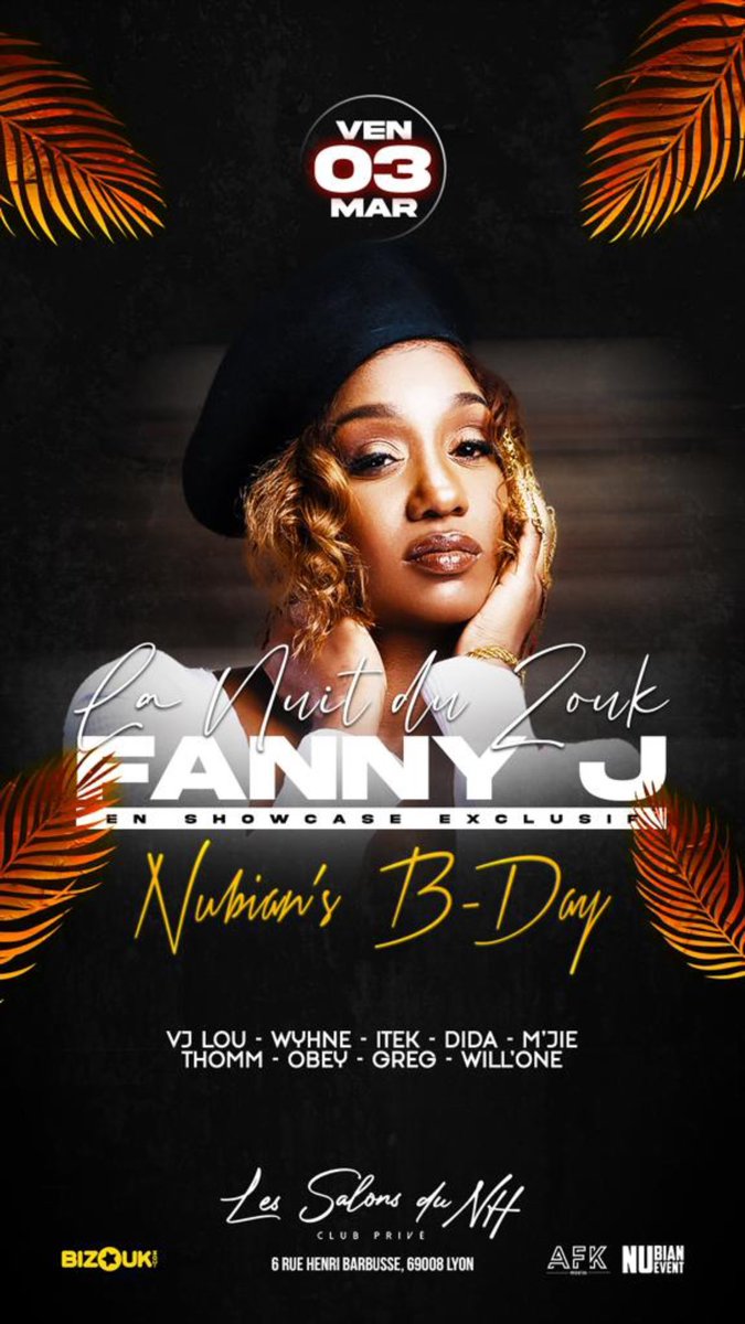 Nubian_ev's tweet photo. 10 ca se fête !
Nubian Birthday !
Rdv le 3 Mars avec Fanny J @OfficielFannyJ https://t.co/geRnAjxBMB