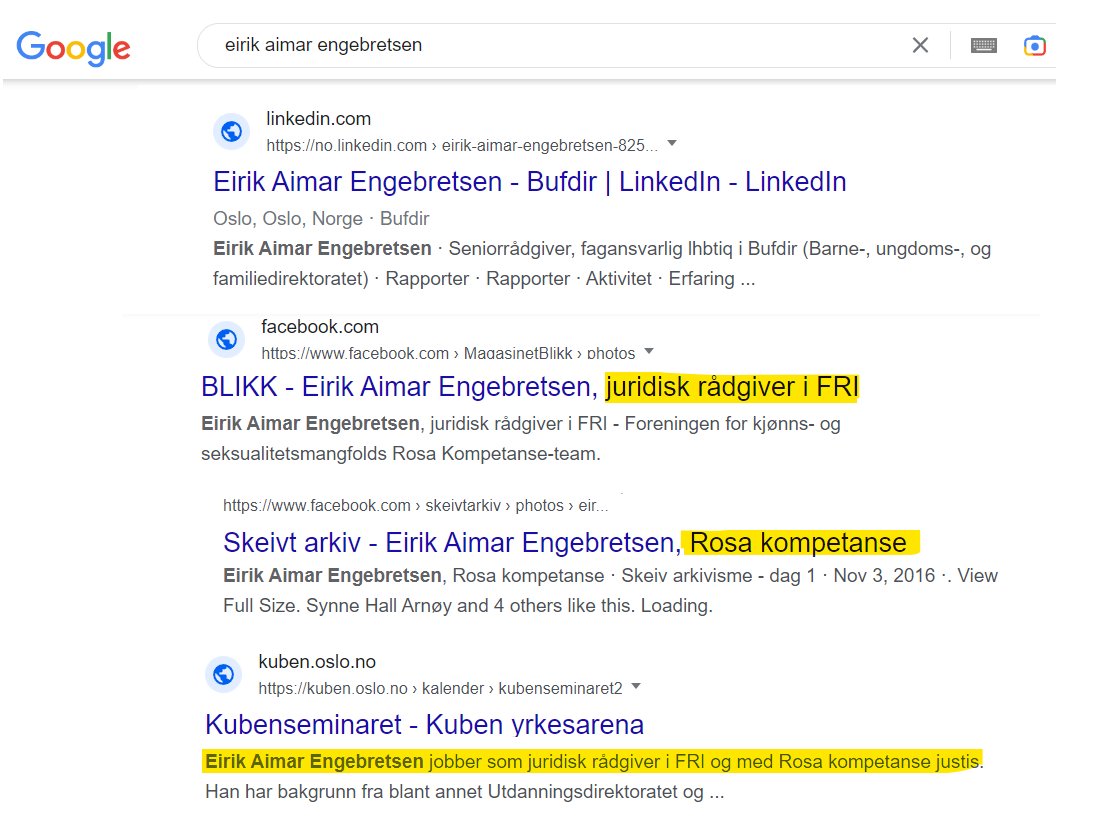 elingre1's tweet photo. I går ble jurist, lobbyist, aktivist Eirik Aimar Engebretsen, fra #FRI, #RosaKompetanse og nå #BUFdir, sluppet løs i #Dax18. Fornemmet litt at @SigridSollund hadde plukket ham ut på vegne av venninne @Trettebergstuen, og at @NRKEsp1 bare kom til dekket bord. Kunne nevnt det, vel? https://t.co/Sokcw7ZH7h