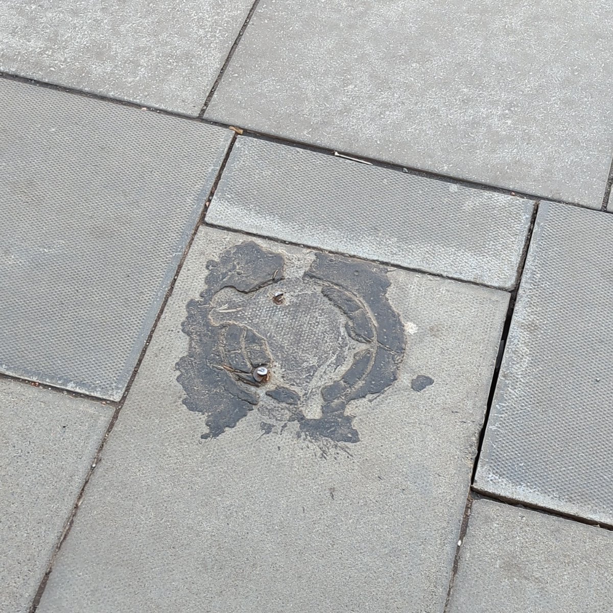 I hope the <a href="/TramstoNewhaven/">Trams to Newhaven</a> clean-up process involves removing all these bolts that were used to hold flimsy wands about a year ago and since then have just been trip hazards on the pavement.