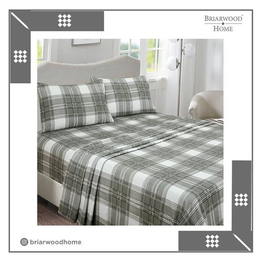 BriarwoodHome's tweet photo. Cotton Printed Flannel Sheet Set - Warm, Cozy, Deep Pocket &amp; Breathable

(Grey Plaid, Cal King)
Shop From Amazon: https://t.co/IKvKFODnQk

#printedflannel #printedsheets #bedding #sheetsets #shoponline #homedecor #100percentcotton #printedflannelsheets #printed https://t.co/LSOnX3G0tD