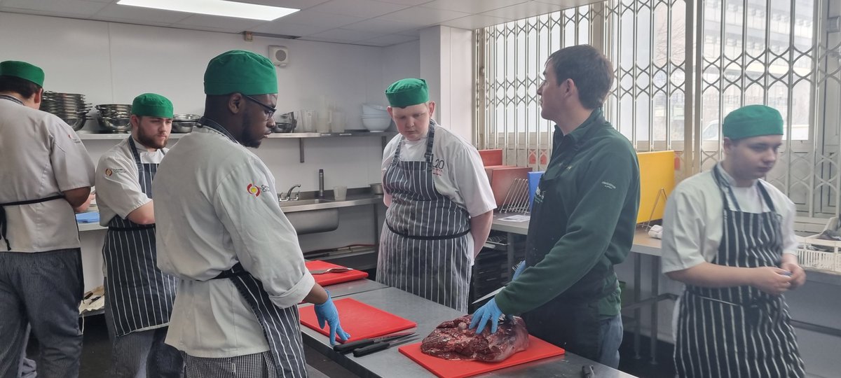 hughbaird's tweet photo. The Level 3 Professional Cooking students took part in a Game Masterclass held by Matt Gisby from @EatGameUk. 

See below the final product, Venison steak and meatball in a Game sauce … yummy! 👨‍🍳 🍴 
@BASCnews
#GameMasterclass #EatGameUK https://t.co/SfLniTlQ8t