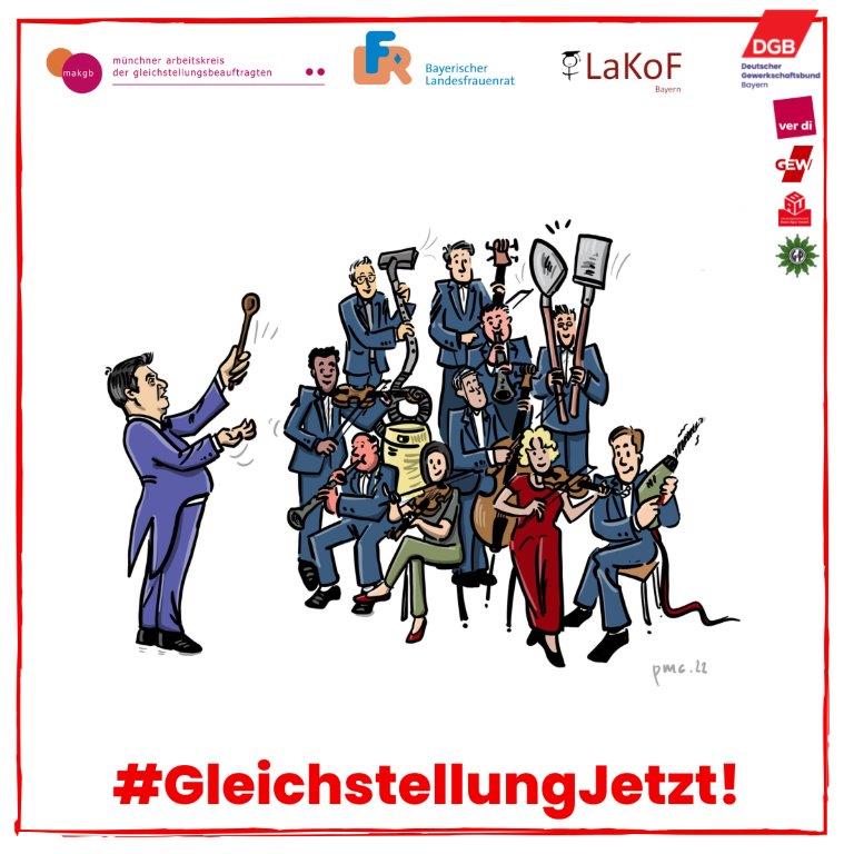 lfrbayern's tweet photo. Der #BayLFR und die Aktion #GleichstellungJetzt! im Februar: Gleichstellung ist Chef*innensache und braucht die richtigen Instrumente!  https://t.co/FS9Fmmyvrj. https://t.co/Siw5zZ9ZkU