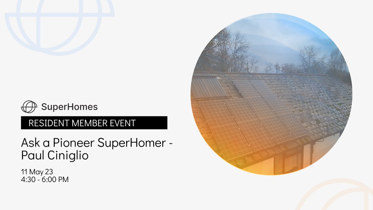 RESIDENT MEMBER EVENT: Ask a Pioneer SuperHomer - Paul Ciniglio
11th May 2023 📅
16:30 - 18:00 ⏰
TO ACCESS OUR EVENTS JOIN THE NETWORK: superhomes.org.uk/join-the-netwo…
