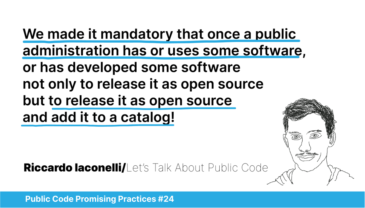 Here's how the Italian government implemented Public Code.

#OpenSource #PublicCode #Software
