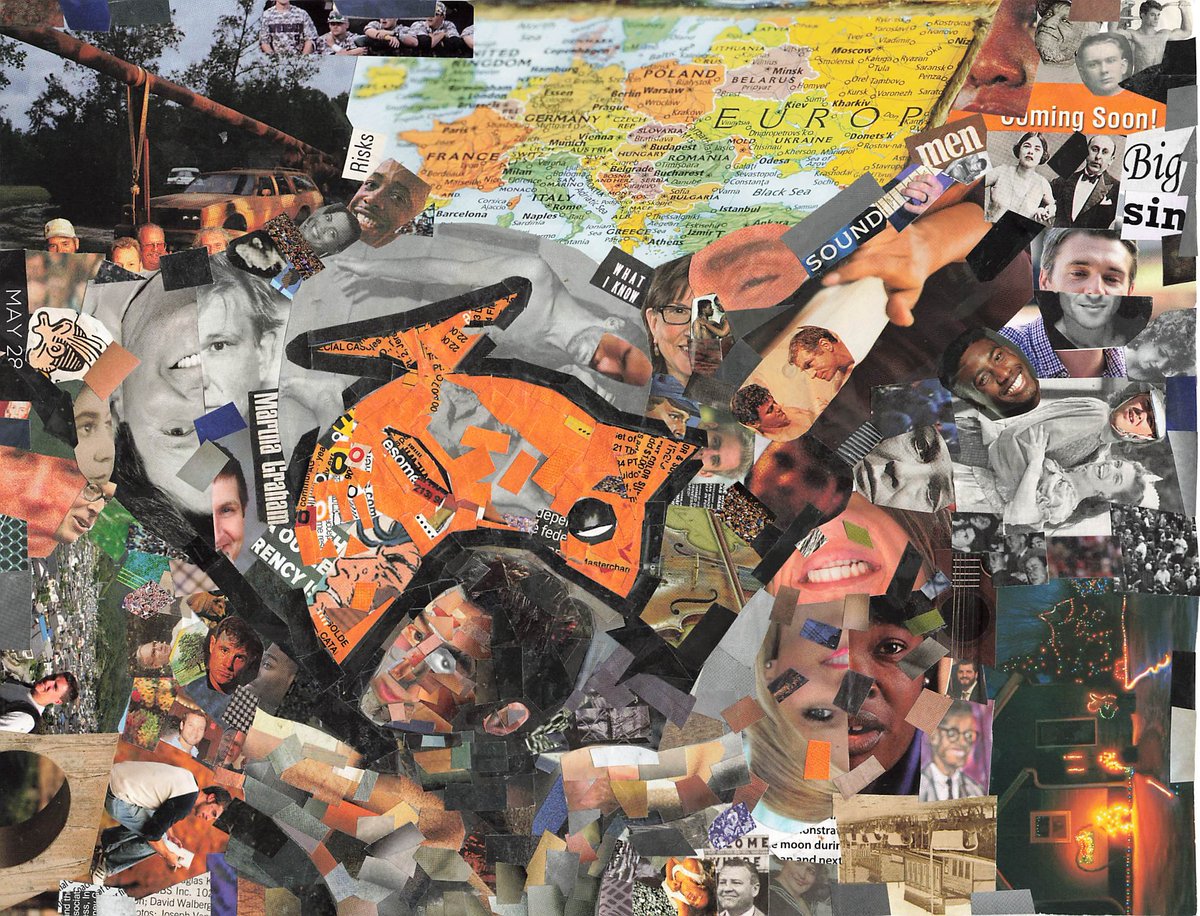 "How Many Surrealists Does It Take to Screw in a Lightbulb? A Fish" (2022) #collageart