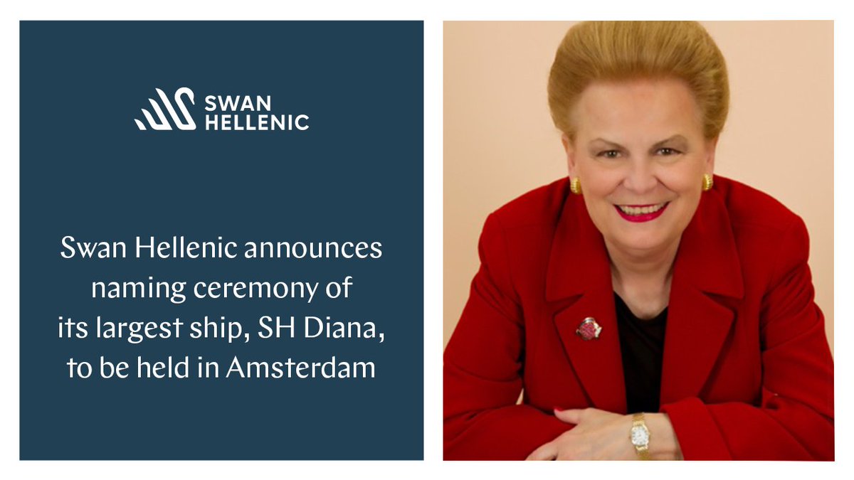 swanhellenic's tweet photo. We’re delighted to announce that SH Diana’s naming ceremony will take place on the 4th of May in Amsterdam and that her Godmother will be none other than luxury travel visionary and icon Valerie Ann Wilson. @VWT_Travel 
https://t.co/OaqFMdYGVF

#SwanHellenic #ValerieWilsonTravel https://t.co/lRGUkDA33a