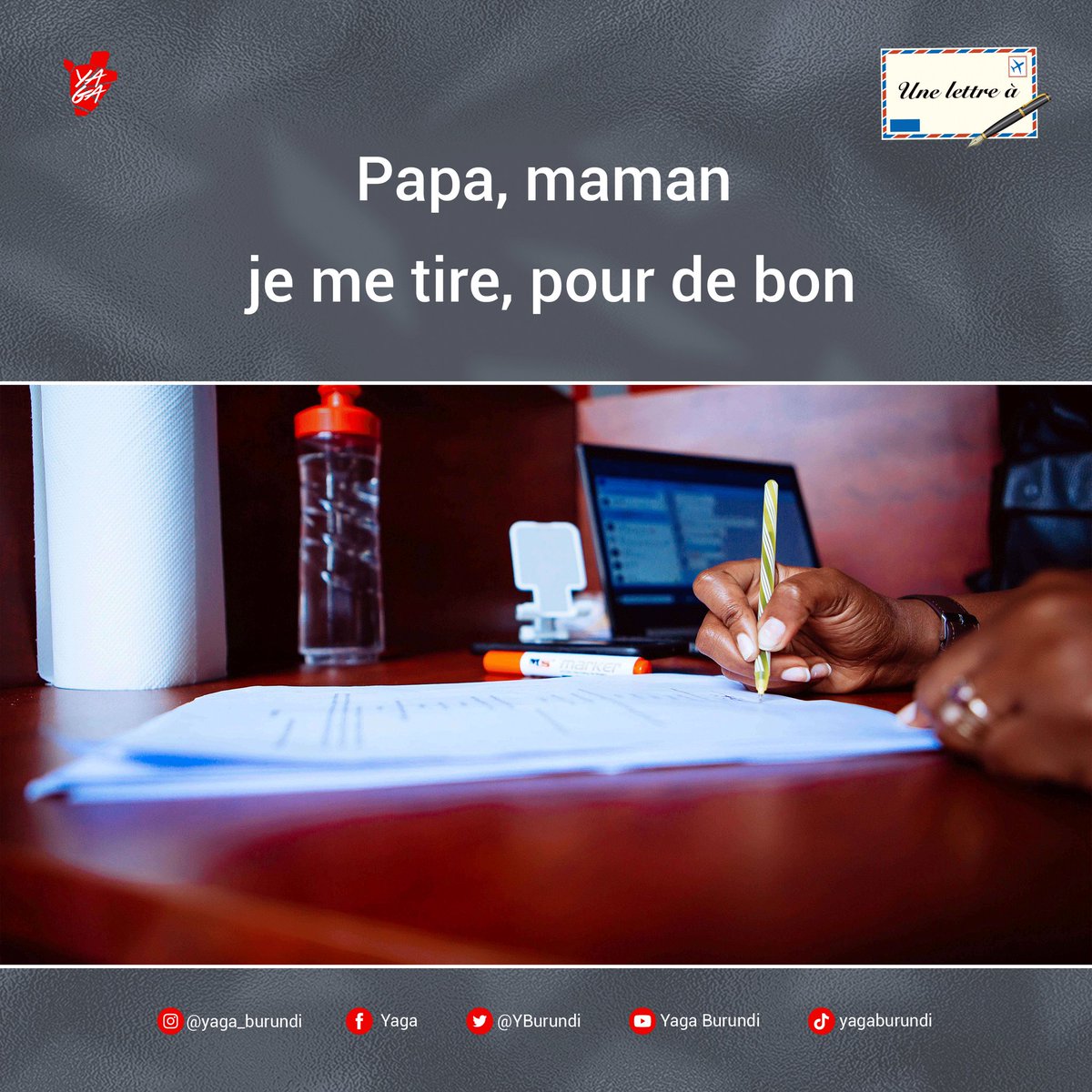 YBurundi's tweet photo. C'est l'histoire d'une jeune fille qui a vécu le martyre . Son crime: conçue quatre mois après la naissance de sa sœur.

Lassée, elle a fugué. A travers cette lettre, « l'indésirable » se livre à ses parents et décide de couper les ponts avec eux : https://t.co/AyQ0Cp6VxA https://t.co/Yohgpuga8Y