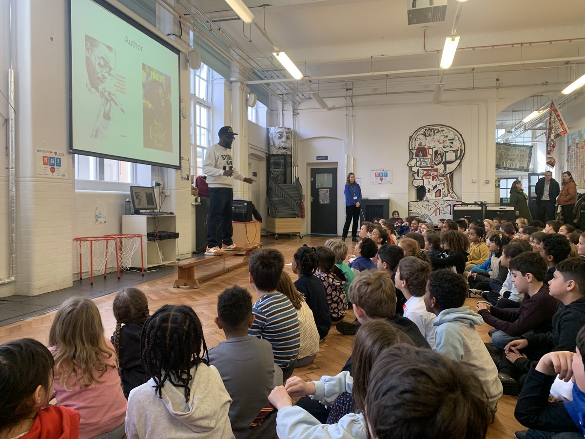 TorrianoJuniorS's tweet photo. Year 3 and 4 have been enjoying a special  workshop today with author and rapper @MrBreis as part of our #WorldBookDay2023  fortnight! https://t.co/FR05eoER4W