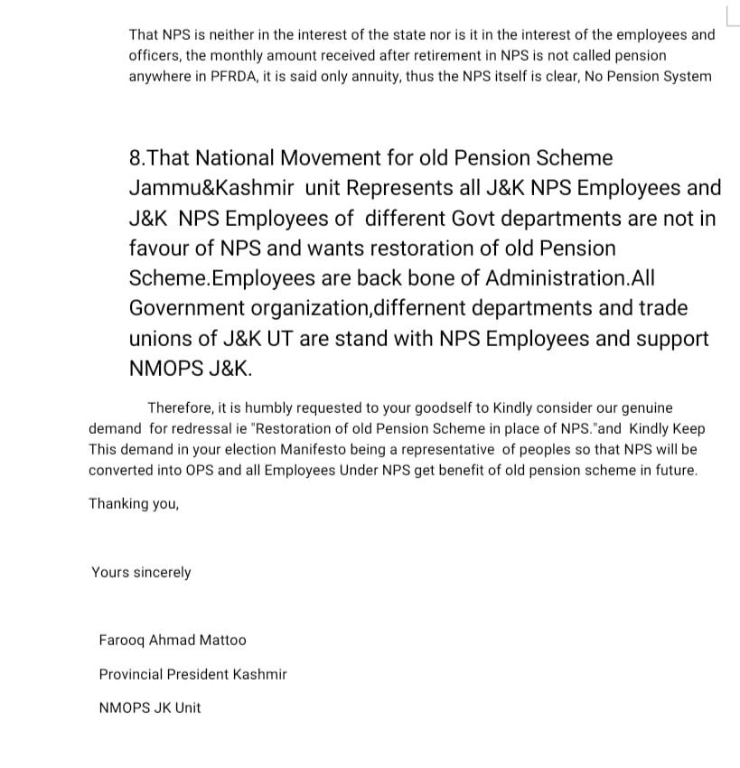 In Sha Allah....if voted to form the govt in J&amp;K, @JKPC_ shall remain committed to revive Old Pension Scheme &amp; also resolve the issue of Rehbar-e-Khel Employees....
Stay blessed 🤲🤲

<a href="/ShaukatAJKRKTF/">Shaukat Khan</a> <a href="/vijaykbandhu/">Vijay Kumar Bandhu</a> @ManjeetNMOPS