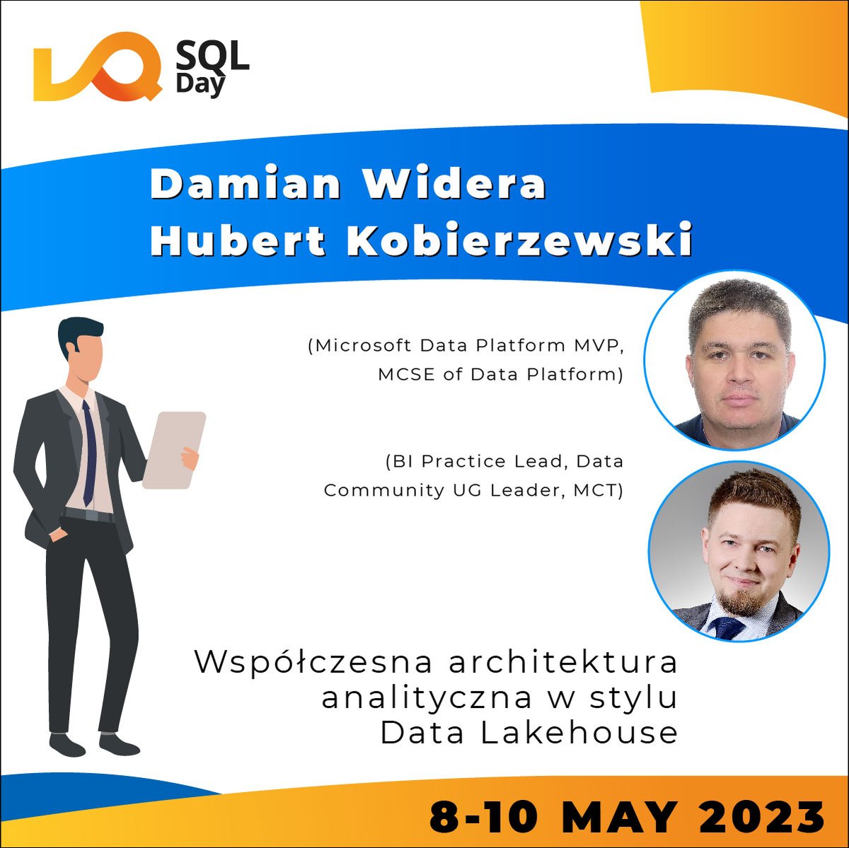 sqlday's tweet photo. ๐ฃ We are honoured to introduce
our #SQLDay2023 speakers!
๐จ๐ปโ๐ป Damian Widera
๐จ๐ปโ๐ป @DataHubert
Mon, May 8 ๐ Wspรณลczesna architektura analityczna w stylu Data Lakehouse
#pol #onsite
๐ https://t.co/X6VB5AEudn
#damianwidera #hubertkobierzewski #DataCommunityPoland #Wroclaw #Poland https://t.co/2QA0Yw4CXG