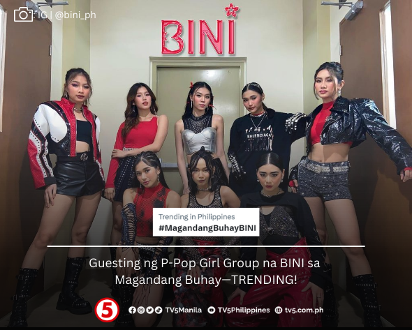 Sa pagbisita ng <a href="/BINI_ph/">BINI_PH</a> sa #MagandangBuhayTV5, they performed their song STRINGS. Ito ang key track ng kanilang 'Feel Good' album.

Kapatid and Blooms, sino ang bias n'yo kina Aiah, Colet, Maloi, Gwen, Mikha, Jhoanna, Sheena, and Stacey?

#IBAngSayaPagSamaSama