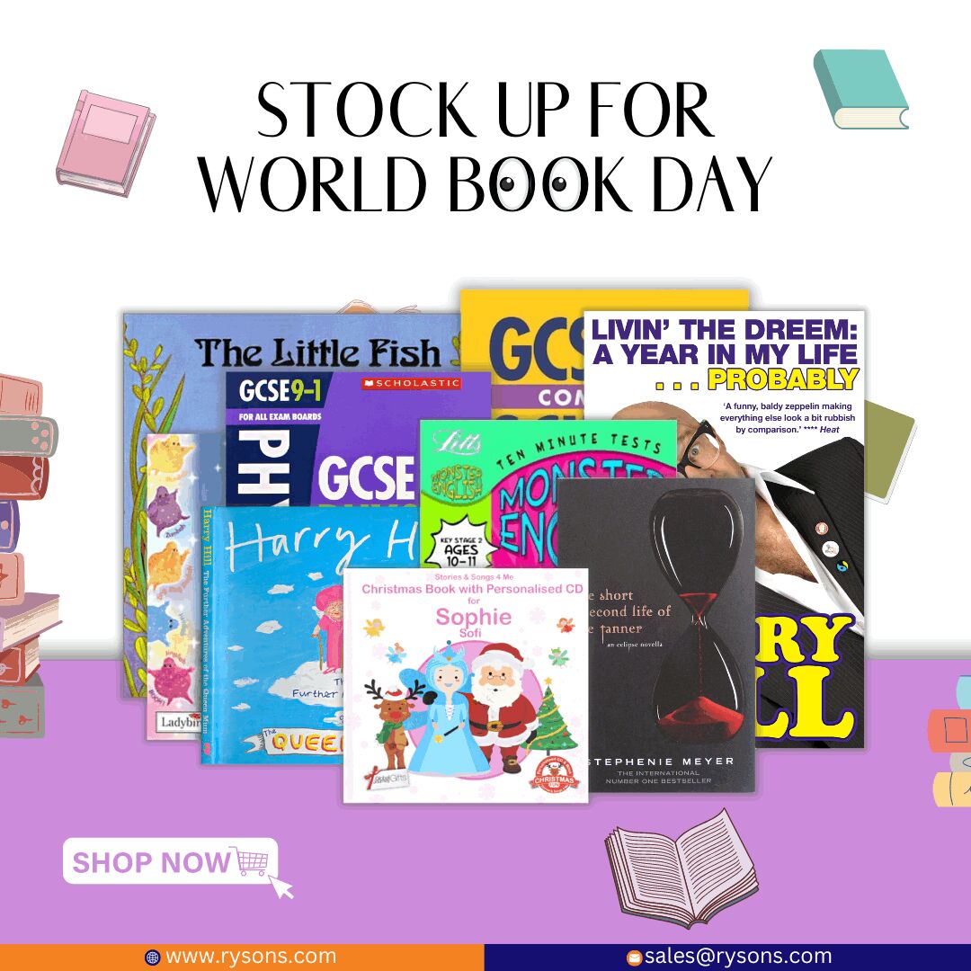 Rysons_Group's tweet photo. World Book Day is around the corner! From educational books to fiction we have a great selection- stock up now!
#rysons #wholesale #bulkbuy #onlinesupplier #books #poundwholesale #wholesaleuk #education #educational #worldbookday #wholesalebooks #b2b #bookworm https://t.co/A6aaXqzwQ3