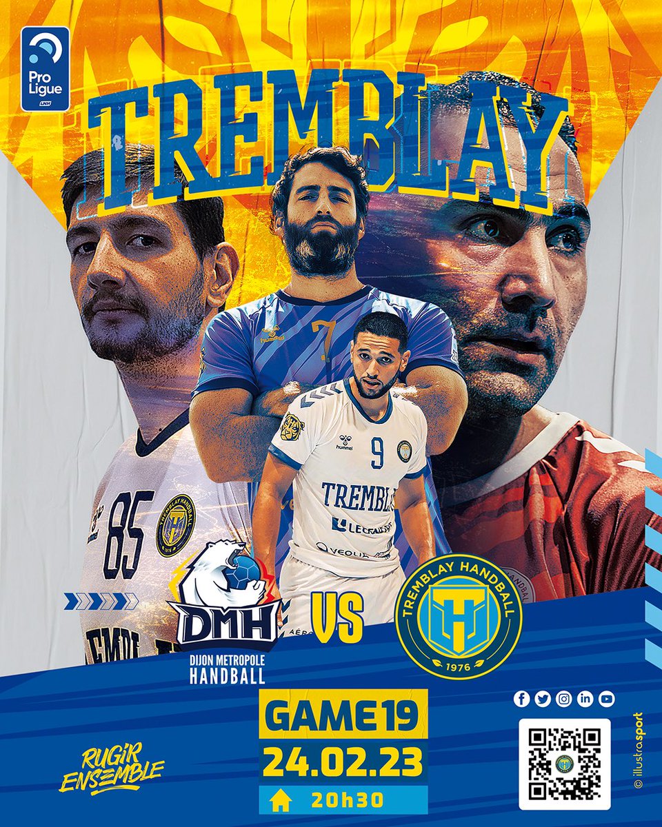 TremblayHB's tweet image. 𝗟𝗮 𝗺𝗼𝘂𝘁𝗮𝗿𝗱𝗲 𝗻𝗲 𝗱𝗼𝗶𝘁 𝗽𝗮𝘀 𝗻𝗼𝘂𝘀 𝗺𝗼𝗻𝘁𝗲𝗿 𝗮𝘂 𝗻𝗲𝘇 🌭

GAME 1️⃣9️⃣

🆚 @DMH_Officiel
🏆 ProLigue
📅 Vendredi 24.02.2023
⏰ 20h30
📌 Dijon

#tremblayhandball 💙💛 #RugirEnsemble 🐯#TerredeHandball #bleuetjaune💙💛 @seinesaintdenis @hummelFrance @LNHofficiel