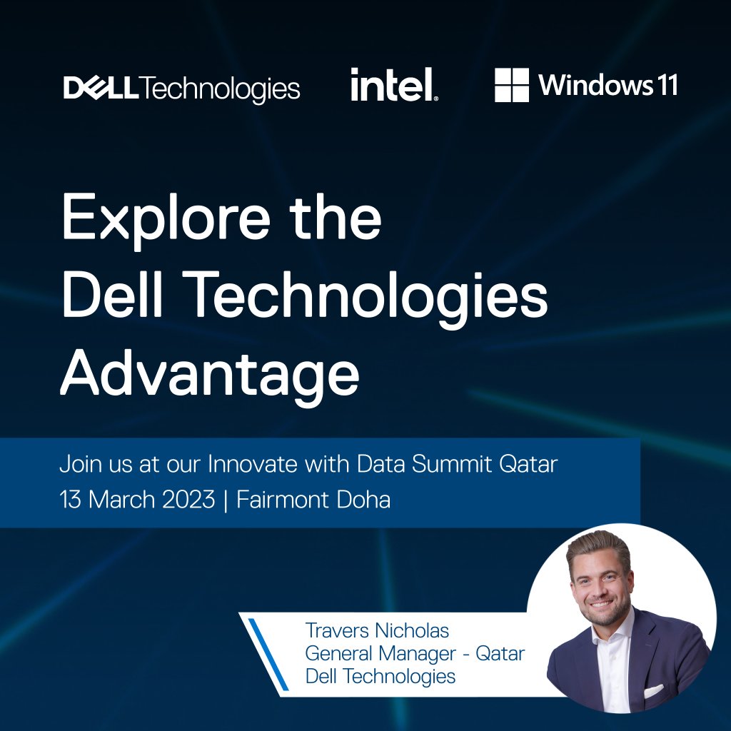 wapretorius's tweet photo. Unlock the potential of your #data and thrive in the digital era🌐!
Join our engaging discussion with #DellTech's Qatar GM @traversn at #InnovateWithDataSummit to build your breakthrough and drive new paths with #innovation!
📅Mach 13
📍#Qatar
✅https://t.co/aeCoRHFaAa https://t.co/XQFS13bjeH