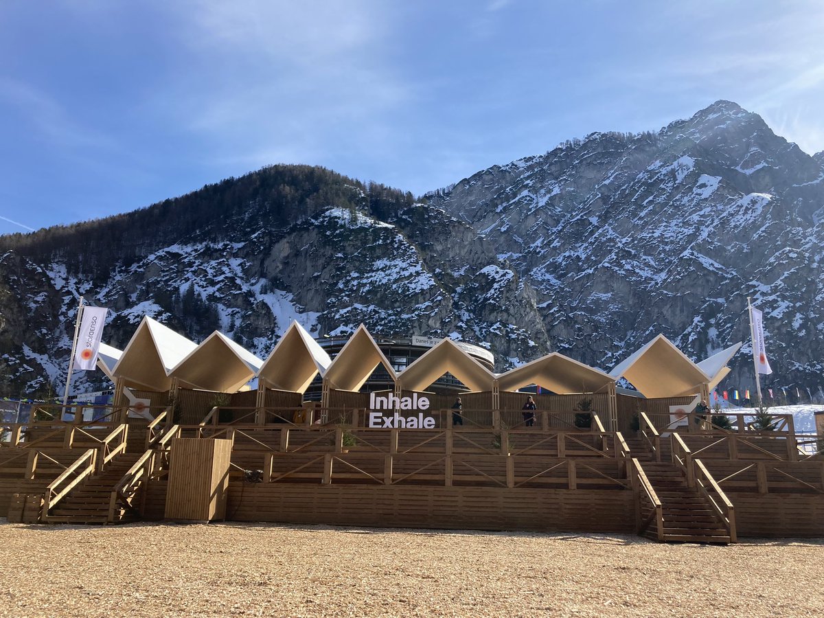 PlanicaNordic's tweet photo. Welcome to @storaenso pavilion in the heart of Planica venue!🌳Here you can find all their products they make from recyclable materials and even the whole pavilion is made out of 100% wood, which, after the event, will be reused.
#inhaleexhale #planica2023 #sustainability https://t.co/xflp872vls