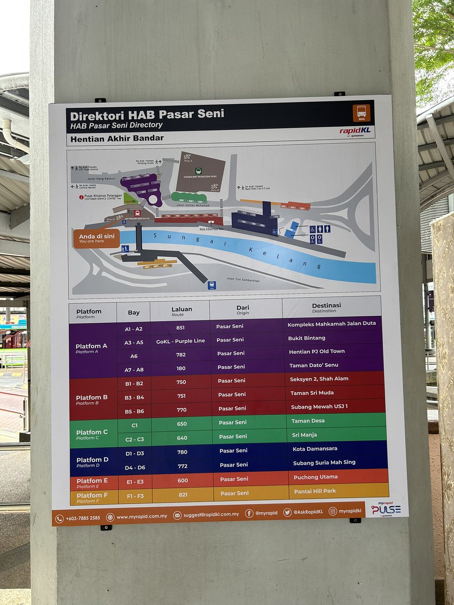 ErnestOnPT's tweet photo. Pasar Seni’s new way finding devices for the station and bus terminal is so exciting that I can’t explain with words

This is how you encourage greater ridership of multiple transit modes - from bus to train, train to bus, bus-bus or even train-train modes https://t.co/vNeO27hiv5