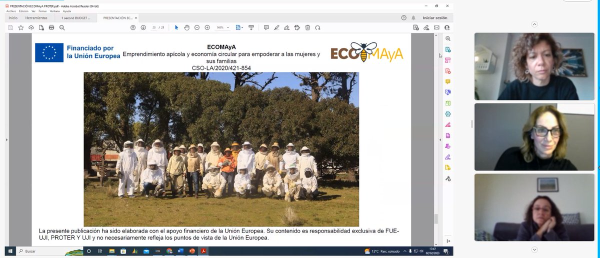EuroFUE_UJI's tweet photo. El proyecto #EuropeAid @EcomayaProyecto 🐝se presenta como caso de éxito en la I Edición del curso práctico 𝗠𝗶𝗰𝗿𝗼𝗰𝗿𝗲𝗱𝗲𝗻𝗰𝗶𝗮𝗹 𝗨𝗻𝗶𝘃𝗲𝗿𝘀𝗶𝘁𝗮𝗿𝗶𝗮 𝗲𝗻 𝗖𝗮𝗽𝘁𝗮𝗰𝗶ó𝗻 𝘆 𝗚𝗲𝘀𝘁𝗶ó𝗻 𝗱𝗲 𝗙𝗶𝗻𝗮𝗻𝗰𝗶𝗮𝗰𝗶ó𝗻 𝗘𝘂𝗿𝗼𝗽𝗲𝗮 @fue_uji 👏👏 https://t.co/ms8I8MqF4H
