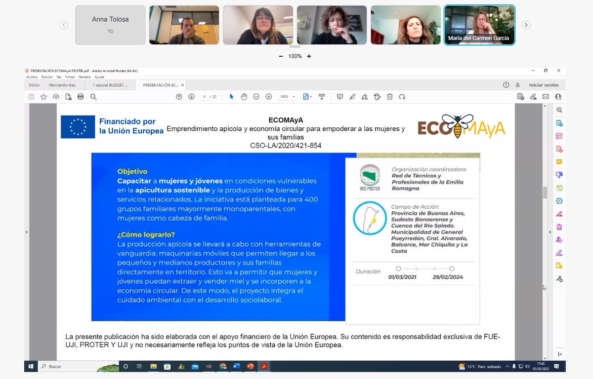 EuroFUE_UJI's tweet photo. El proyecto #EuropeAid @EcomayaProyecto 🐝se presenta como caso de éxito en la I Edición del curso práctico 𝗠𝗶𝗰𝗿𝗼𝗰𝗿𝗲𝗱𝗲𝗻𝗰𝗶𝗮𝗹 𝗨𝗻𝗶𝘃𝗲𝗿𝘀𝗶𝘁𝗮𝗿𝗶𝗮 𝗲𝗻 𝗖𝗮𝗽𝘁𝗮𝗰𝗶ó𝗻 𝘆 𝗚𝗲𝘀𝘁𝗶ó𝗻 𝗱𝗲 𝗙𝗶𝗻𝗮𝗻𝗰𝗶𝗮𝗰𝗶ó𝗻 𝗘𝘂𝗿𝗼𝗽𝗲𝗮 @fue_uji 👏👏 https://t.co/ms8I8MqF4H