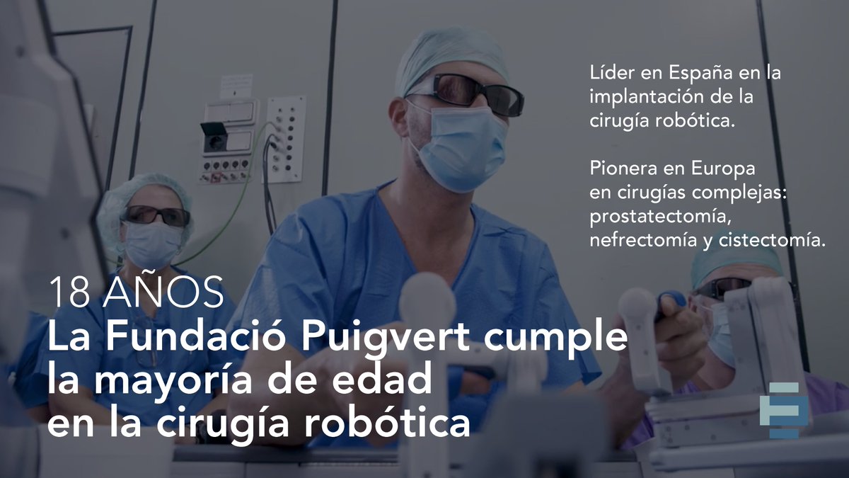 La Fundació #Puigvert apostó por la #CirugíaRobótica hace en 2005 con el 1er robot de toda España, pionera en el sistema sanitario público y referente europeo en cirugías robóticas complejas. >200 intervenciones con #DaVinci y #HugoRAS al año Leer+ 👉🏽 bit.ly/Fundacio-Puigv…