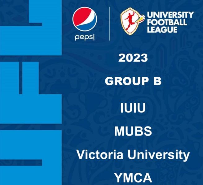 VarsitysportsUG's tweet photo. The 11th edition of the @uflug University Football League is here.

Pool A 
@umunkozi 
@kabuniversity 
@BugemaUniv 
@UnivKisubi

Pool B
@OfficialMubs 
@iuiuac 
@VUKampala
@YmcaInstitute

Pool C
@kyambogou 
@Muni_University
@Makerere
@NdejjeUnive

#PepsiUFL
#UFLUG
#UgandaUniSports https://t.co/zrApHRXCIP