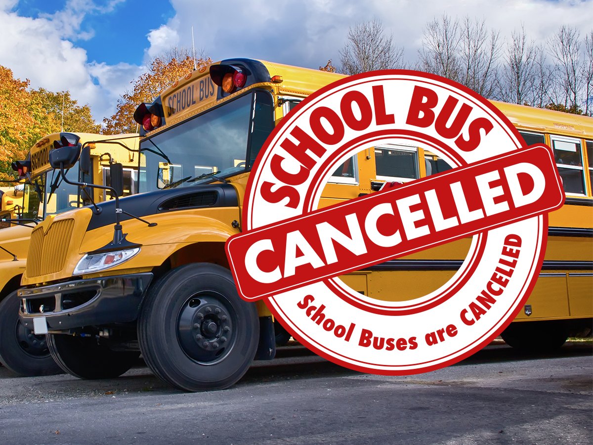 All board provided transportation in the city and county is cancelled for February 23.  Schools remain open.