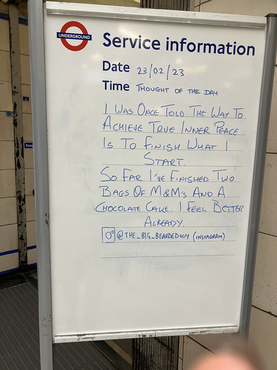 maitlis's tweet photo. Thought for the day #circleline https://t.co/DWxvOyPAEE