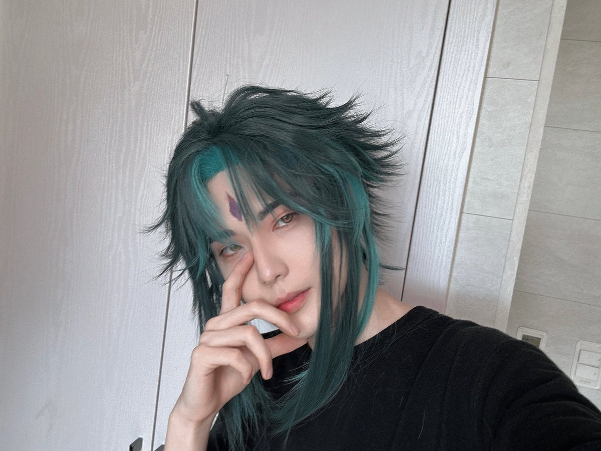 DearlyYun's tweet photo. 소 메이크업 테스팅
#Xiao #GenshinImpact #cosplay https://t.co/iadficHkkk