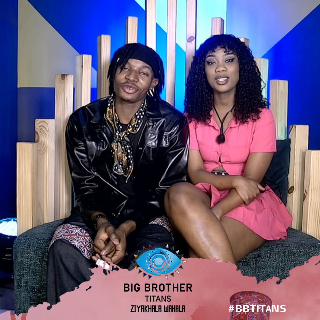 BigBroAfrica's tweet photo. Kanaga: You are an amazing person and I’ll always be here for you. 
Blue:  🥰

Check out our #BBTitans site for the latest: https://t.co/bi1BJzBFPs https://t.co/PY8RDZy5cx