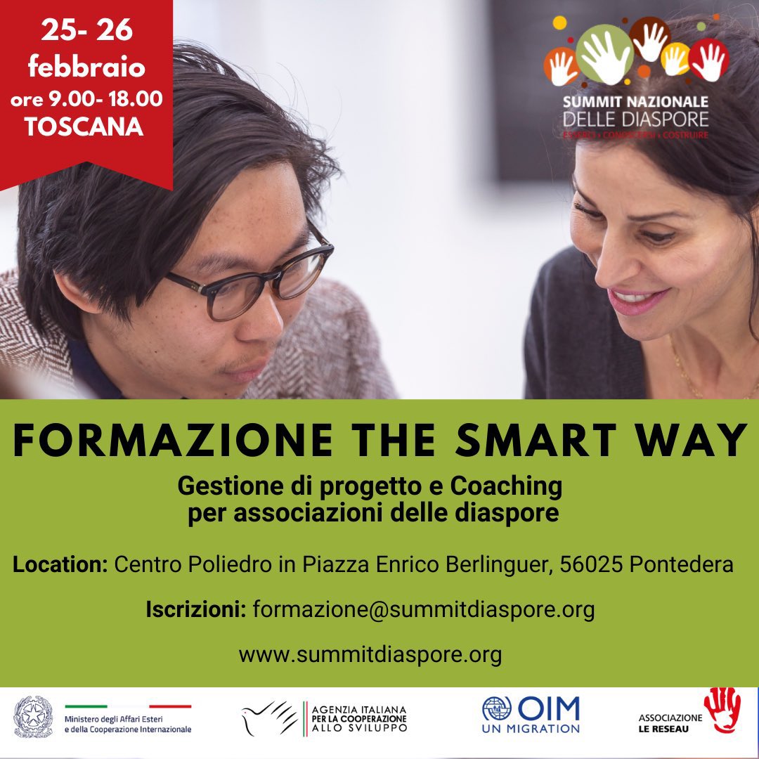 Ultimo giorno per iscriversi alla formazione che si terrà a Pontedera questo weekend! 

Info: bit.ly/3I1YVmx
.
#cooperazioneitaliana