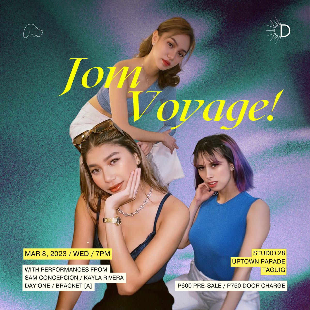 wearedaydreamph's tweet photo. #JomVoyage ✈ celebrating the past, present, and future of DAYDREAM

Join us as we bid farewell to Jom and welcome our new member! Don't miss amazing sets from guest artists and of course, live performances of your favorite DAYDREAM songs 💜

Order now: https://t.co/aXdKLQ5Eeg https://t.co/1MGG1Czj9R