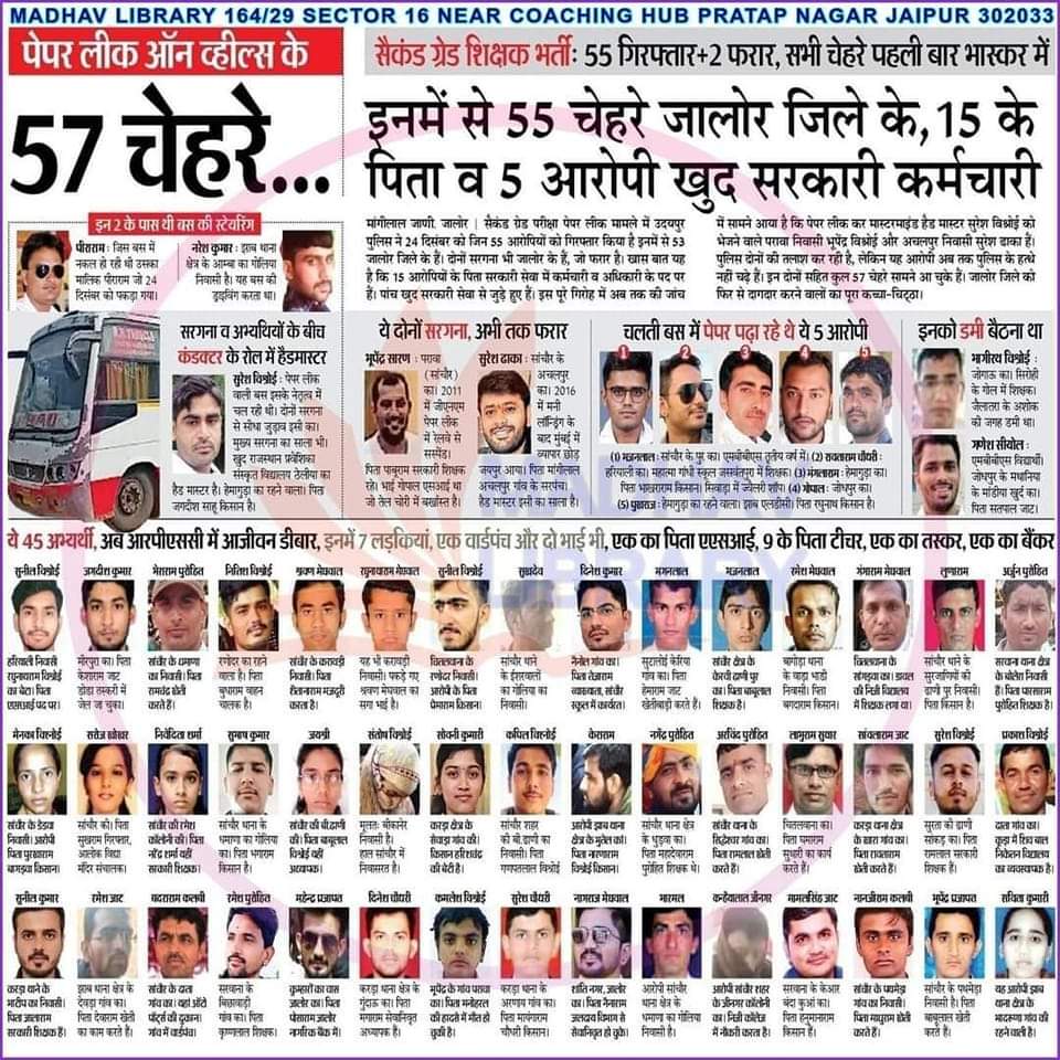 drmanishvadera's tweet image. सरकारें तो आती जाती रहेंगी #Paperleak होता था होता है और होता रहेगा और सबसे ज़्यादा खामियाजा युवाओं को भुगतना पड़ेगा। 
Request @INCIndia
@RajGovOfficial @RajCMO @ashokgehlot51 ji to implement the stop #CheatingLaw strictly on paper leakers, sellers &amp;amp; purchasers.