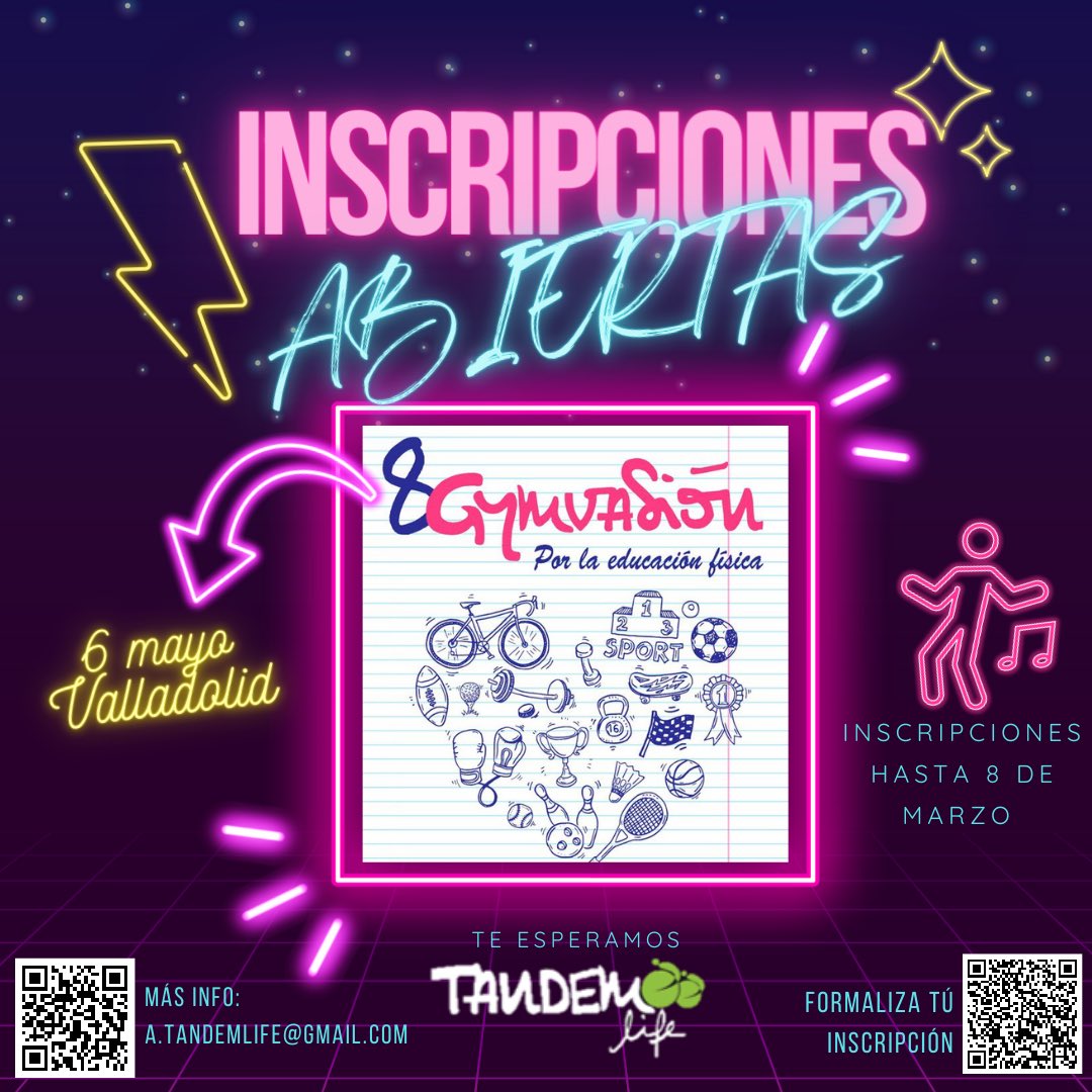 #Gymvasion por la #edufis inscripciones viento en popa! Ya tenemos grupos confirmados de #burgos #Segovia #Palencia y #Valladolid os recordamos que las plazas son limitadas. Vente a disfrutar de una tarde de movimiento y diversión