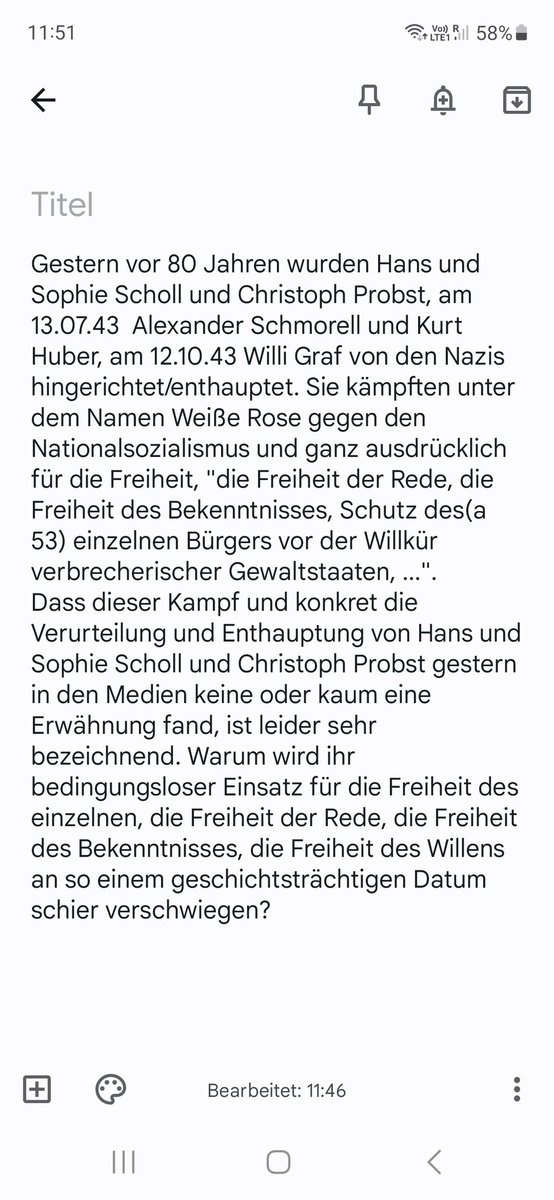 ReinholdRLR's tweet image. #HansundSophieScholl #ChristophProbst
Hingerichtet gestern vor 80 Jahren.
ÖR und MSM berichten kaum.
Aus der Zeit gefallen oder zu aktuell?