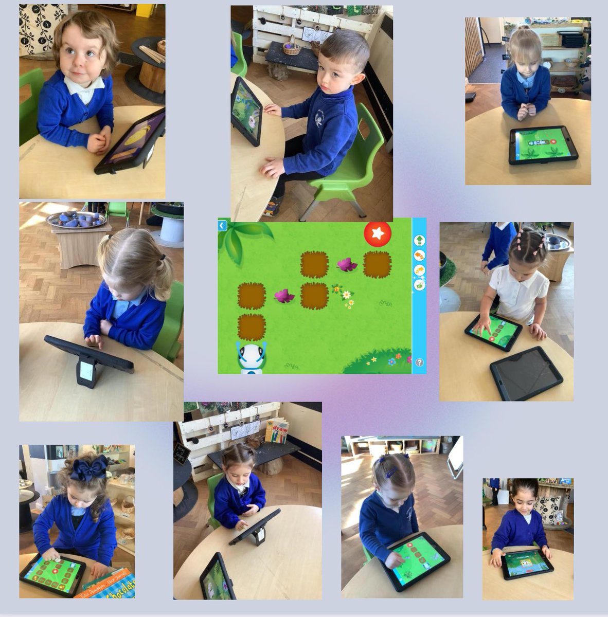 IPMATGirnhill's tweet photo. Hedgehogs loved using the iPads to use to codapillar app to understand algorithms and use positional language this morning! Great work! #IPMATGIS #GIRNHILLcomputing https://t.co/BDlby6b9ka