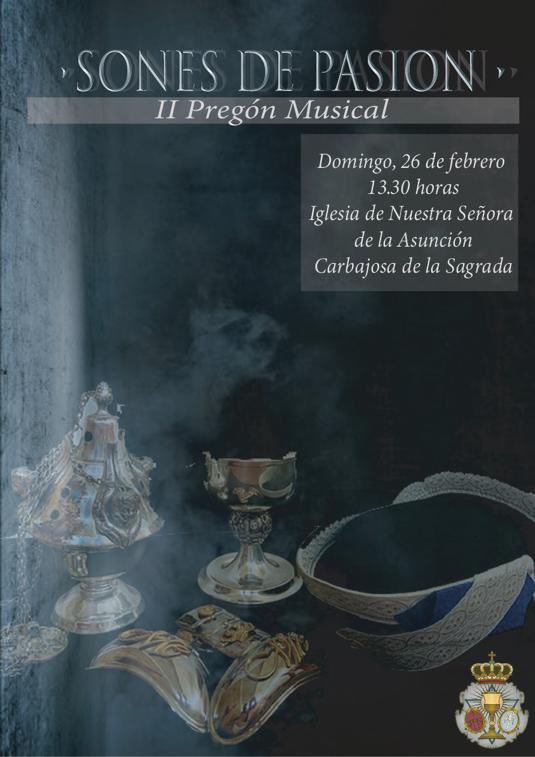 🎼 Como cada primer Domingo de Cuaresma, ofreceremos nuestro tradicional concierto "𝗦𝗼𝗻𝗲𝘀 𝗱𝗲 𝗣𝗮𝘀𝗶𝗼́𝗻" en la Iglesia de nuestra localidad, Carbajosa de la Sagrada. 

📜 Escucharemos el 𝗜𝗜 𝗣𝗿𝗲𝗴𝗼́𝗻 𝗺𝘂𝘀𝗶𝗰𝗮𝗹

#sientelaestrella #cuaresmaestrella2023