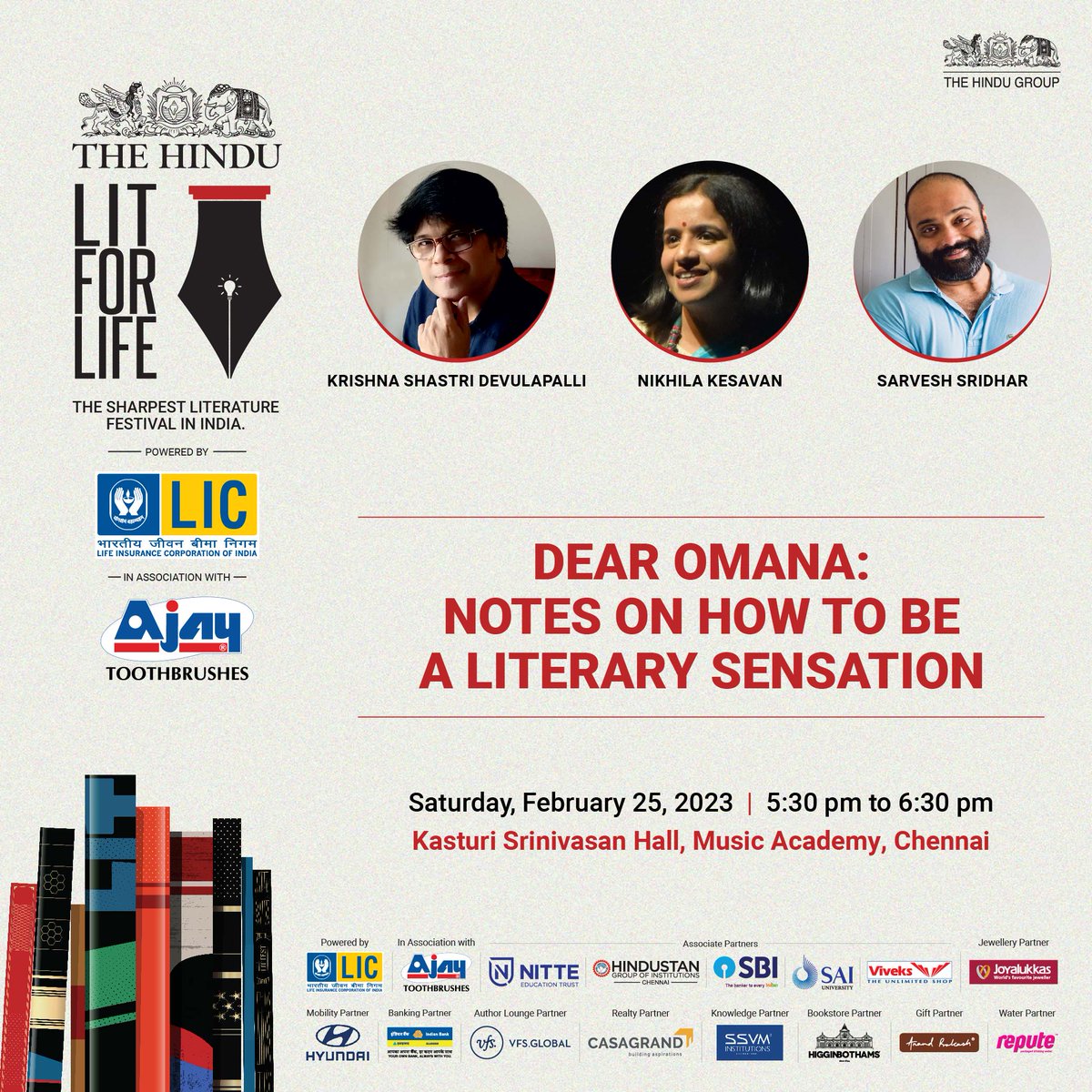 HinduLitforLife's tweet photo. @madrasplayers  latest production, written by Krishna Sastri Devulapalli and helmed by @nikhilakesavan and Sarvesh Sridar, titled 'Dear Omana: Notes on how to be a Literary Sensation' is a satire told for the stage. Witness the best of theatre at #thehindulitforlife https://t.co/ocK4IlHIJX