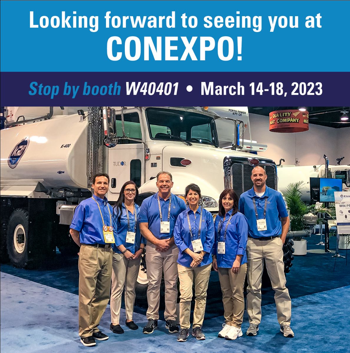 klein_products's tweet photo. When you’ve got work to do, we’re here to help you get the job done right. #KleinProducts delivers #provenvalue to customers around the world. Come see the difference for yourself in booth W40401 at #CONEXPO2023 - [Campaign URL] #traptank #leadership #watertruck https://t.co/0TrgFnG59i