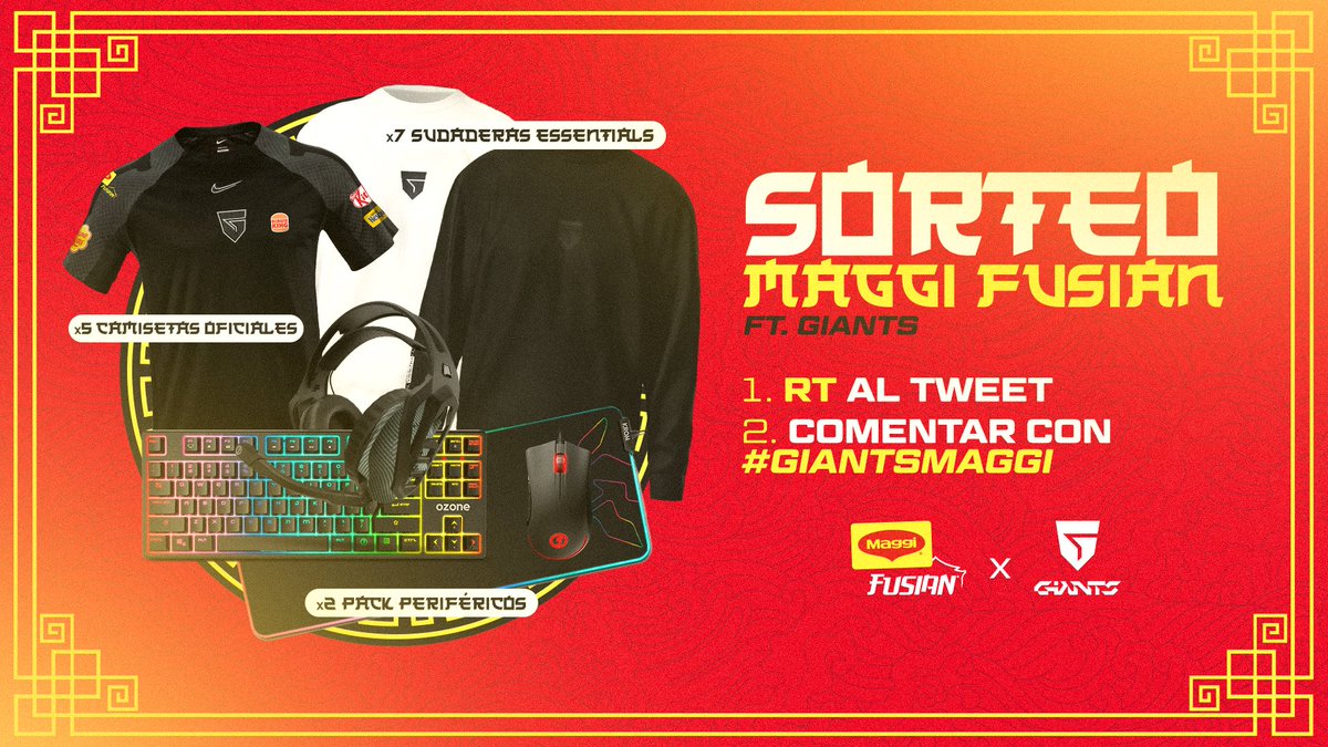 🍜 SORTEO CALENTITO DE MAGGI PARA ALEGRARTE EL JUEVES 🍜

🚨 Llévate uno de estos 14 premios de forma muy fácil.

🔁 Haz RT
🗣️ Comenta con el hashtag #GiantsMaggi

Ganadores cada 10 minutos.
PARTICIPA 🍀😱