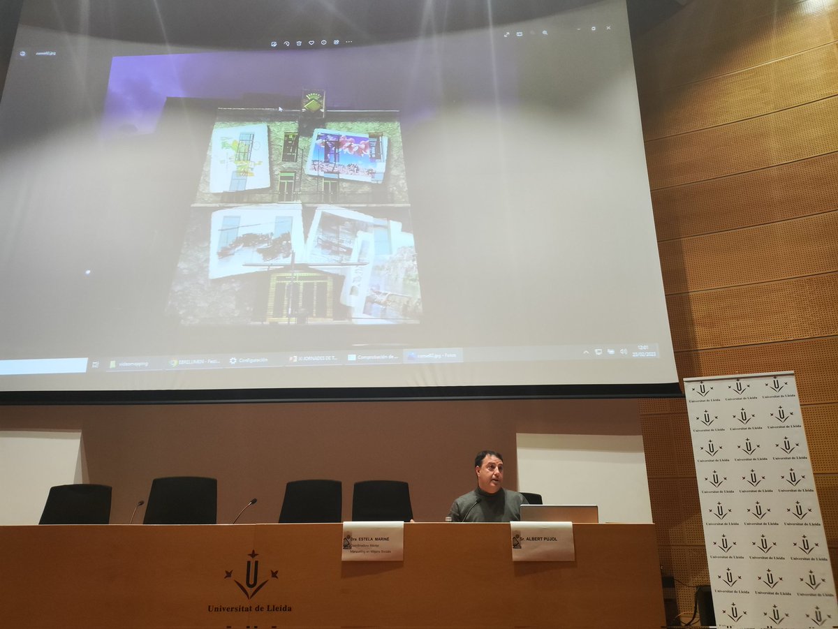 Estela Mariné (@estelamarine) on Twitter photo Comença la interessant ponència d' <a href="/albertpujolm/">Albert Pujol</a> sobre el Festival de #videomapping Ebre Lumen a les Jornades de Turisme de la #UdL. #TuristecUdL <a href="/FDET_UdL/">Facultat de Dret, Economia i Turisme de la UdL</a> <a href="/RiberadEbreTur/">Turisme de la Ribera d’Ebre</a> #EbreLumen Comença la interessant ponència d' <a href="/albertpujolm/">Albert Pujol</a> sobre el Festival de #videomapping Ebre Lumen a les Jornades de Turisme de la #UdL. #TuristecUdL <a href="/FDET_UdL/">Facultat de Dret, Economia i Turisme de la UdL</a> <a href="/RiberadEbreTur/">Turisme de la Ribera d’Ebre</a> #EbreLumen