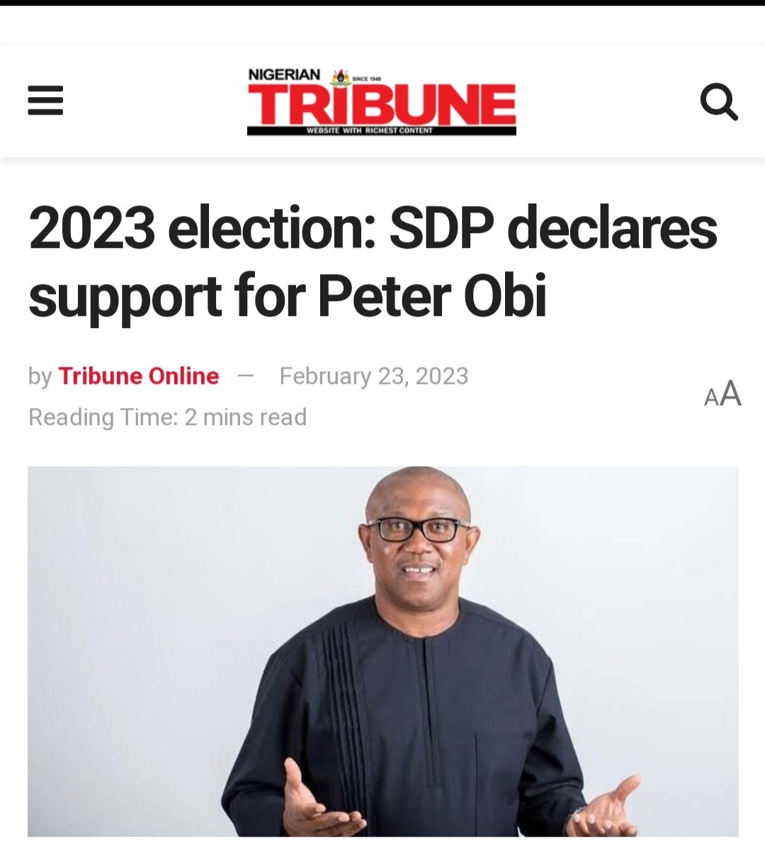 Peter Obi Grassroots Mobilization. tweet media
