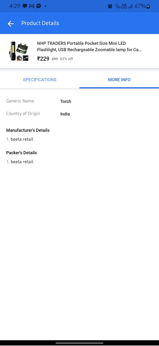 pdst_2007's tweet photo. @Flipkart I ordered a portable charger from FLIPKART. When I checked the specification it says country of origin India. When the product was delivered to me, on the box it was mentioned as Made In China. This how this company are fooling their customers. https://t.co/Bvd7Oysqin