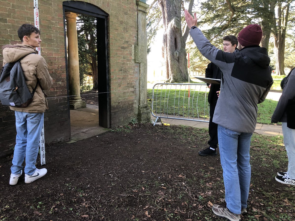 Standing building survey training at Wollaton Hall with the excellent students from <a href="/UoNArch/">Archaeology Nottingham</a>