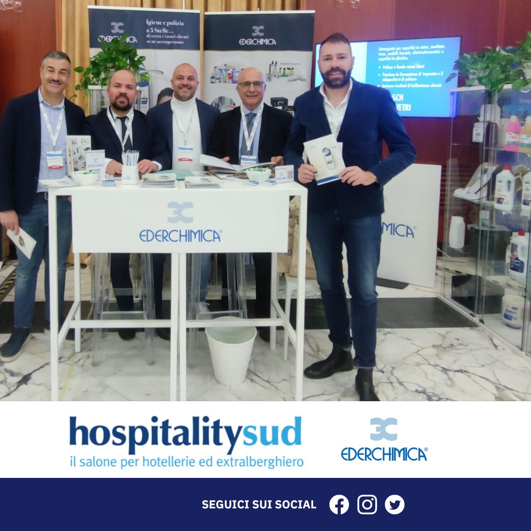 ederchimica1's tweet photo. Day 2 @hospitalitysud 

Ti aspettiamo anche oggi al nostro stand n. 18

#ederchimica #HospitalitySud2023 https://t.co/7DLCs3ZDXI