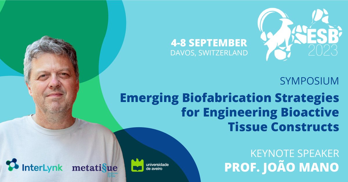 COMPASS (@compass_rg) on Twitter photo 🗣 We are pleased to announce that our Group Learder Professor <a href="/joaofmano/">João Mano</a> will be a #KeynoteSpeaker at @ESB2023!
⬇️His talk will be given in the scope of a <a href="/InterlynkH/">InterLynk-H2020</a> -organized #symposium, co-chaired by <a href="/C_A_Custodio/">Catarina Custódio</a> and <a href="/rita_s_almeida/">Rita Almeida</a> from <a href="/Metatissue1/">Metatissue</a> and <a href="/UnivAveiro/">Universidade Aveiro</a>! 🗣 We are pleased to announce that our Group Learder Professor <a href="/joaofmano/">João Mano</a> will be a #KeynoteSpeaker at @ESB2023!
⬇️His talk will be given in the scope of a <a href="/InterlynkH/">InterLynk-H2020</a> -organized #symposium, co-chaired by <a href="/C_A_Custodio/">Catarina Custódio</a> and <a href="/rita_s_almeida/">Rita Almeida</a> from <a href="/Metatissue1/">Metatissue</a> and <a href="/UnivAveiro/">Universidade Aveiro</a>!