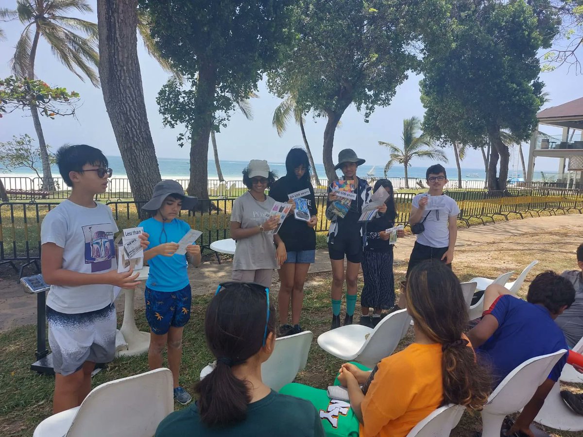 CESKenya's tweet photo. Last week, another @CampsInternational group joined us from the UAE for our #marine #education programme. We did a beach clean-up and educational activities centred on #plasticpollution, #seaturtle conservation and coastal marine habitats. 
#conservationeducation #diani #kenya https://t.co/bBkZMWqisK